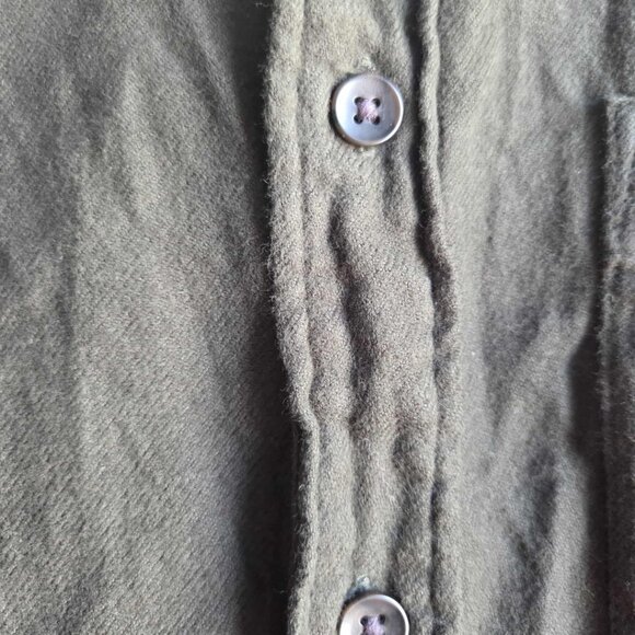 Uniqlo Flannel Dark Green Shirt Size L - Picture 4 of 6